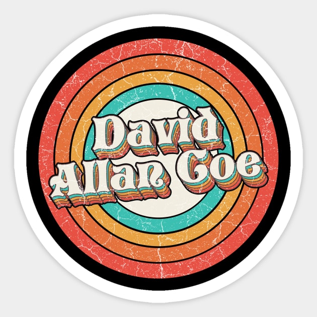 David  Proud Name - Vintage Grunge Style Sticker by Intercrossed Animal 